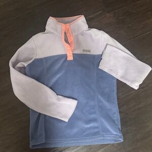 $5-Columbia Kids' Blue and Peach Fleece Hoodie